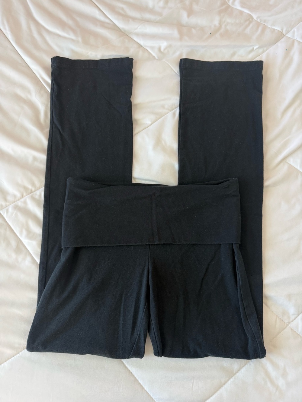 Mossimo Supply Co. Black Fold-Over Waist Flare Leggings